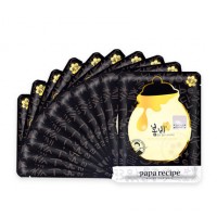 韩国原装进口papa recipe黑色春雨蜂蜜面膜黑卢卡蜂胶补水保湿舒缓修复10片装