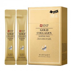 韩国原装进口SNP黄金胶原蛋白睡眠面膜20支 夜间免洗补水保湿滋润营养美白 紧致肌肤 修复细纹 强效美白保湿