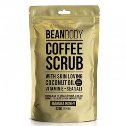 澳洲原装进口beanbody去角质鸡皮磨砂膏麦卢卡蜂蜜咖啡按摩沐浴盐全身嫩白220g