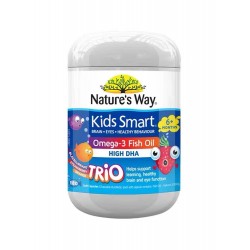 澳洲原装进口Nature'sWay佳思敏婴幼儿dha鱼油宝宝补脑护眼深海鱼油软胶囊180粒