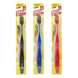 日本原装进口EBISU惠百施宽幅软毛成人牙刷宽头马毛牙刷62孔6列（黑蓝红颜色随机发）